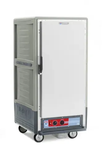 Metro C537-HLFS-4-GY C5™ 3 Series with Grey Insulation Armour™ 3/4 Height Solid Door Mobile Heated Holding Cabinet, 120 Volts