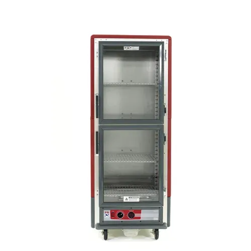 Metro Metro C539-HLDC-S C5™ 3 Series with Red Insulation Armour™ Full Height Clear Door Mobile Heated Holding Cabinet, 120 Volts