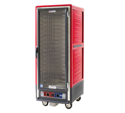Metro C539-HLFC-LA C5™ 3 Series with Red Insulation Armour™ Full Height Clear Door Mobile Heated Holding Cabinet, 120 Volts Metro C539-HLFC-LA C5™ 3 Series with Red Insulation Armour™ Full Height Clear Door Mobile Heated Holding Cabinet, 120 Volts