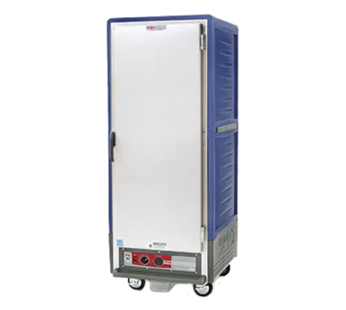 Metro C539-HLFS-U-BU C5™ 3 Series with Blue Insulation Armour™ Full Height Solid Door Mobile Heated Holding Cabinet, 120 Volts