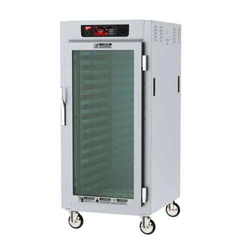 Metro C587L-SFC-LA C5™ 8 Series 3/4 Height Clear Door Mobile Heated Holding Cabinet, 120 Volts