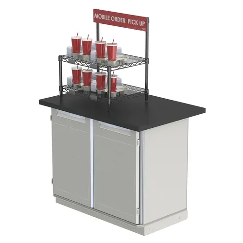 Metro Metro CR1824TG2B Countertop To-Go Order Pick-Up Station with Sign,  (2) 18"W x 24"D shelves