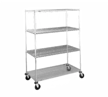 Metro N566EBR Super Erecta® Stem Caster Cart