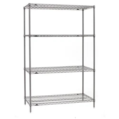 Metro Metro SE-246074K4-S-4 Super ErectaВ® 4 Shelf Metroseal Gray Epoxy Starter Wire Shelving Unit