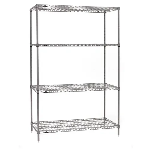 Metro Metro SE-247274K4-S-4 Super ErectaВ® 4 Shelf Metroseal Gray Epoxy Starter Wire Shelving Unit