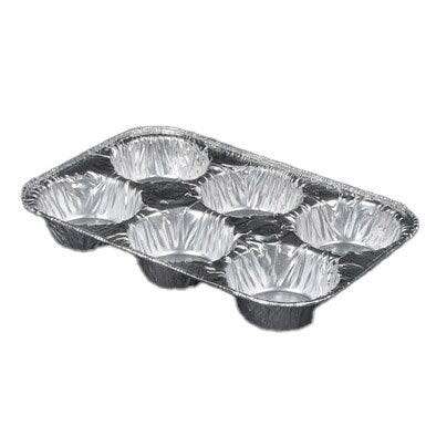 Durable MUFFIN PAN, 6 CUP FOIL, ALUMINUM,30