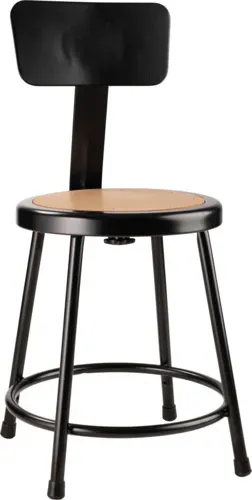 National Public Seating National Public Seating 6218B-10 NPS® Heavy Duty Steel Stool with Backrest