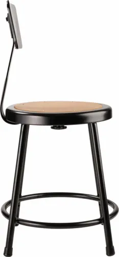 National Public Seating National Public Seating 6218B-10 NPS® Heavy Duty Steel Stool with Backrest