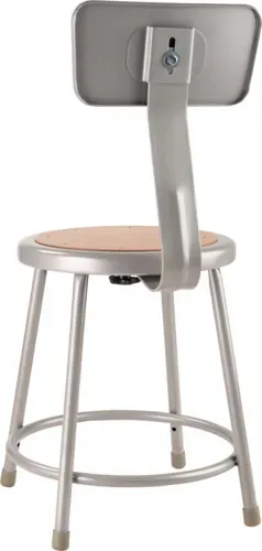 National Public Seating National Public Seating 6218B NPS® Heavy Duty Steel Stool with Backrest