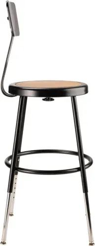 National Public Seating National Public Seating 6218HB-10 NPS® Heavy Duty Steel Stool with Backrest
