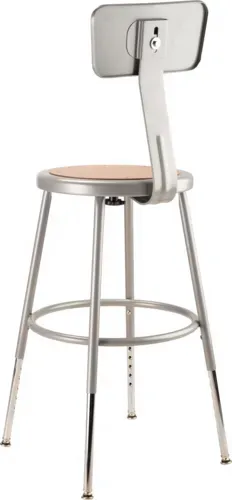 National Public Seating National Public Seating 6218HB NPS® Heavy Duty Steel Stool with Backrest