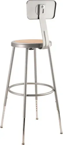 National Public Seating National Public Seating 6224HB NPS® Heavy Duty Steel Stool with Backrest