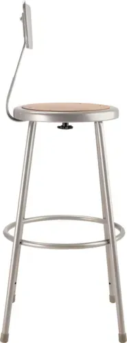 National Public Seating National Public Seating 6230B NPS® Heavy Duty Steel Stool with Backrest