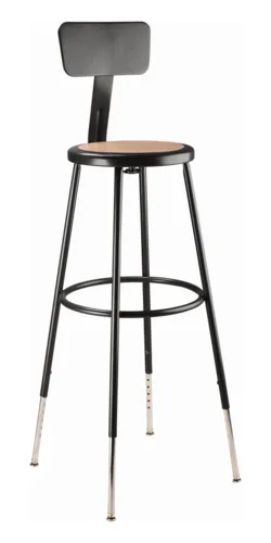 National Public Seating National Public Seating 6230HB-10 NPS® Heavy Duty Steel Stool with Backrest