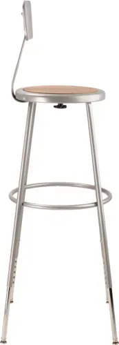 National Public Seating National Public Seating 6230HB NPS® Heavy Duty Steel Stool with Backrest
