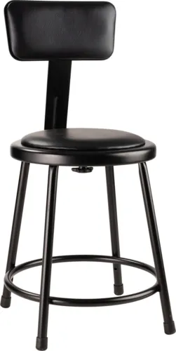 National Public Seating National Public Seating 6418B-10 NPS® Heavy Duty Vinyl Padded Steel Stool with