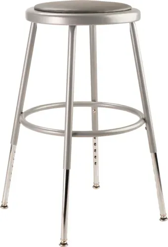 National Public Seating National Public Seating 6418H NPS® Heavy Duty Vinyl Padded Steel Stool