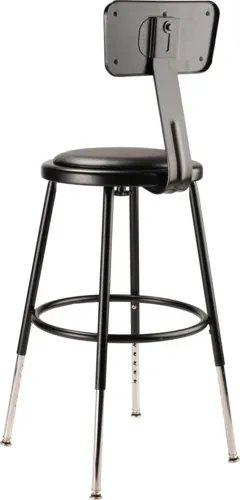 National Public Seating National Public Seating 6418HB-10 NPS® Heavy Duty Steel Stool with Backrest