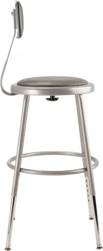 National Public Seating National Public Seating 6418HB NPS® Heavy Duty Steel Stool with Backrest