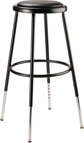 National Public Seating National Public Seating 6424H-10 NPS® Heavy Duty Vinyl Padded Steel Stool