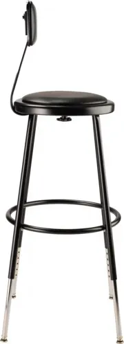 National Public Seating National Public Seating 6424HB-10 NPS® Heavy Duty Steel Stool with Backrest