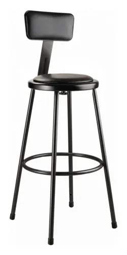 National Public Seating National Public Seating 6430B-10 NPS® Heavy Duty Steel Stool with Backrest