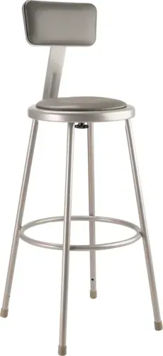 National Public Seating National Public Seating 6430B NPS® 30" Heavy Duty Vinyl Padded Steel Stool with