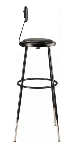 National Public Seating National Public Seating 6430HB-10 NPS® Heavy Duty Steel Stool with Backrest