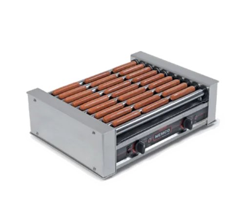 NEMCO 8027 Roll-A-Grill® 22.25'' Countertop Hot Dog Roller Grill with Individual Controls, 120 Volts