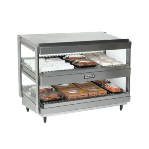 NEMCO Food Equipment 6480-18S Shelf Merchandiser, 18.00" W x 19.50" D x 25.38" H, with (2) Shelves and Thermostatic Controls - 120 Volts