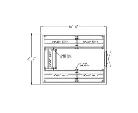 Nor-Lake KODB1012-C Walk-In Cooler & Top Mounted Compressor