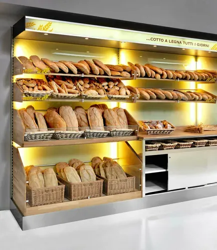 Oscartek Oscartek BCS1250 Bread Counter Wall Shelving Display