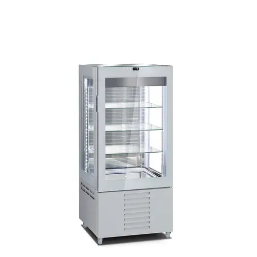 Oscartek Oscartek VISION V6314D H60 26.00'' Silver 1 Section Swing Refrigerated Glass Door Merchandiser