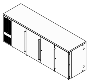 Perlick Corporation Corporation BBSN92 Narrow Door Refrigerated Back Bar *Cabinet Perlick Corporation Corporation BBSN92 Narrow Door Refrigerated Back Bar *Cabinet
