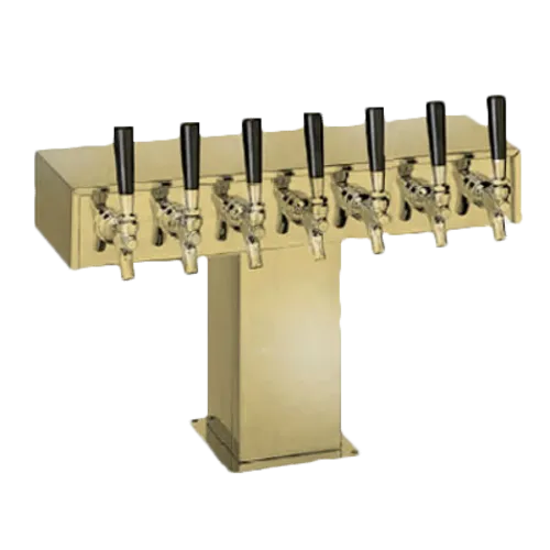 Perlick Corporation 4006S12BTF2 Wide Base Tee Draft Beer Tower, Countertop, Glycol-Cooled - 35-3/4"W x 15-9/16"H