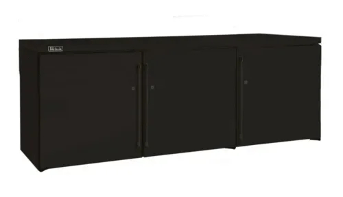 Perlick Perlick Corporation BBRLP72 Silver 3 Solid Door Refrigerated Back Bar Storage Cabinet, 120 Volts