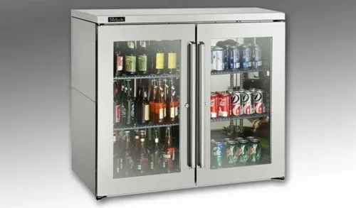 Perlick Perlick Corporation BBRN40 Silver 2 Solid Door Refrigerated Back Bar Storage Cabinet, 120 Volts