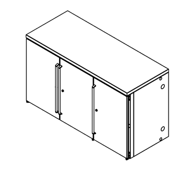 Perlick Corporation BBRN60 Silver 3 Solid Door Refrigerated Back Bar Storage Cabinet, 120 Volts Perlick Corporation BBRN60 Silver 3 Solid Door Refrigerated Back Bar Storage Cabinet, 120 Volts