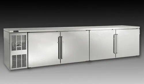 Perlick Perlick Corporation BBSLP84 Silver 3 Solid Door Refrigerated Back Bar Storage Cabinet, 120 Volts