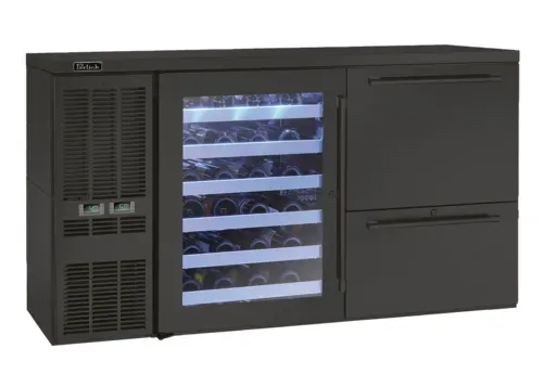 Perlick Perlick Corporation DZS36 Silver 2 Solid Door Refrigerated Back Bar Storage Cabinet, 120 Volts