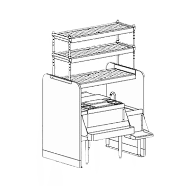 Perlick Corporation Corporation PTS42R-LF Pass-Thru Cocktail Station Perlick Corporation Corporation PTS42R-LF Pass-Thru Cocktail Station