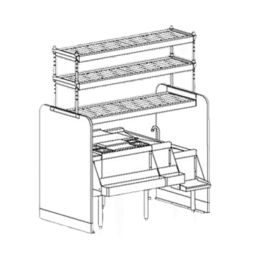 Perlick Corporation Corporation PTS54R-LF Pass-Thru Cocktail Station Perlick Corporation Corporation PTS54R-LF Pass-Thru Cocktail Station