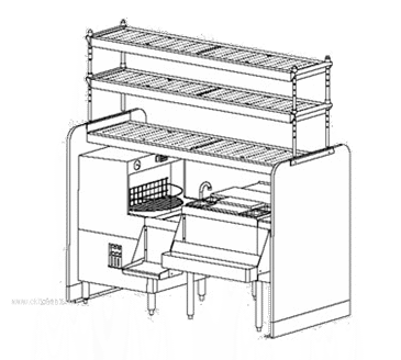 Perlick Corporation Corporation PTS66L-1-LF Pass-Thru Cocktail Station Perlick Corporation Corporation PTS66L-1-LF Pass-Thru Cocktail Station