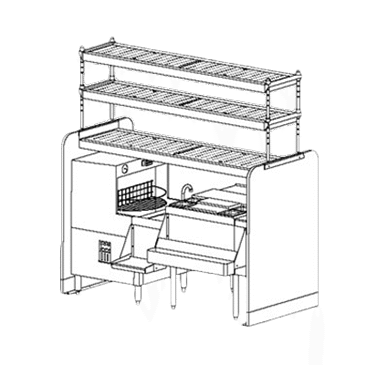 Perlick Corporation Corporation PTS66L-LF Pass-Thru Cocktail Station Perlick Corporation Corporation PTS66L-LF Pass-Thru Cocktail Station