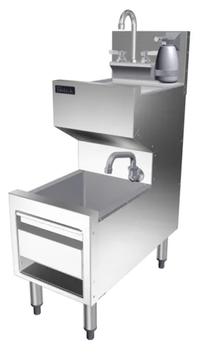 Perlick Perlick
TSF12CS
Underbar Sink Unit,
 Compartment,
,
with and / 
- 240"W x 120"D