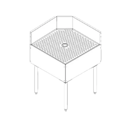 Perlick Perlick TSF90TC TSF Series Underbar Corner Angle Filler