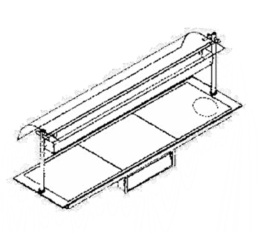 Piper Products/Servolift Eastern ND36050-OHD4-HS Berkeley Hotplate with Hot Spot & Sneeze Guard with Heat Lamp Piper Products/Servolift Eastern ND36050-OHD4-HS Berkeley Hotplate with Hot Spot & Sneeze Guard with Heat Lamp