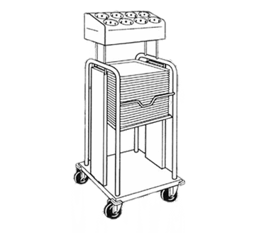 Piper Products/Servolift Eastern PTS/1014MO Mobile Tray & Silverware Dispenser Piper Products/Servolift Eastern PTS/1014MO Mobile Tray & Silverware Dispenser