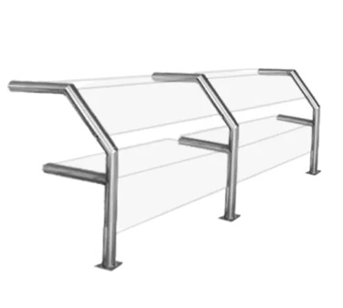 Piper Products/Servolift Eastern CDDC-32 Classic Double Display Protector Guard (Cafeteria Style) for Elite System