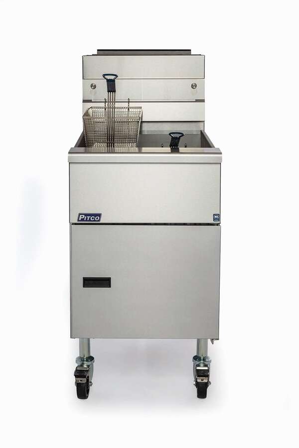 Pitco Pitco SG18-S Solstice Series 51 - 90 lb. Gas Floor Model Full Pot Fryer with Millivolt Controls - 140,000 BTU (Sale)